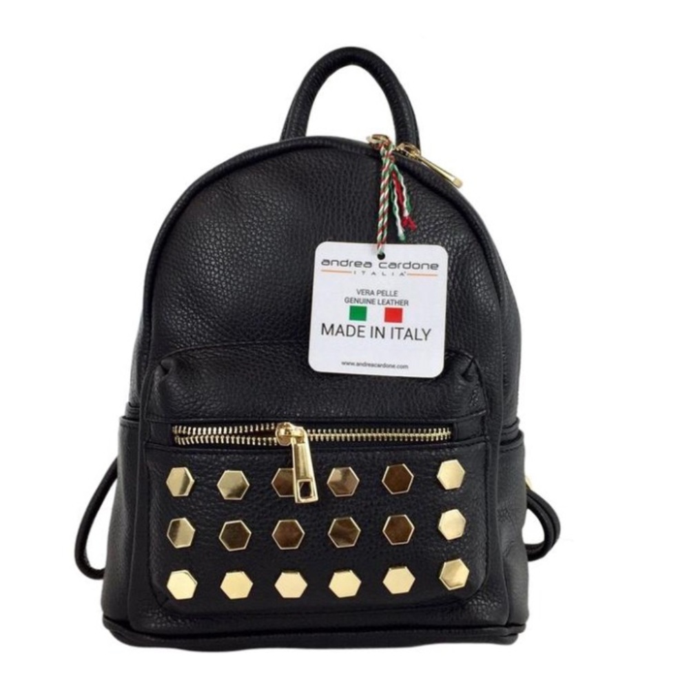 Andrea cardone italia Leather Studded Backpack